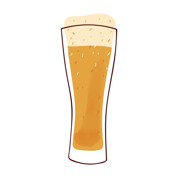 Мушка Ілюстрацією Пива Ізольована Білому Тлі — стоковий вектор