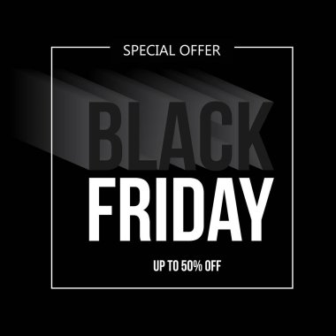 Mega sale special offer Black friday Sale banner promotion. Vector illustration.