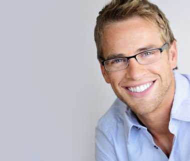 Handsome Man with eyeglasses clipart