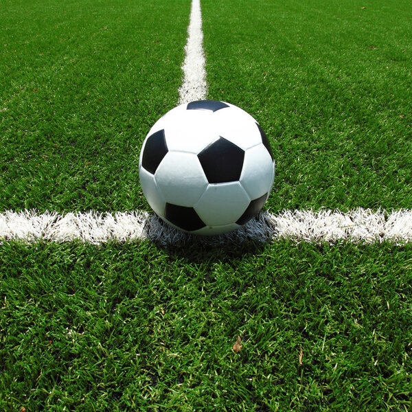 Soccer ball on the field