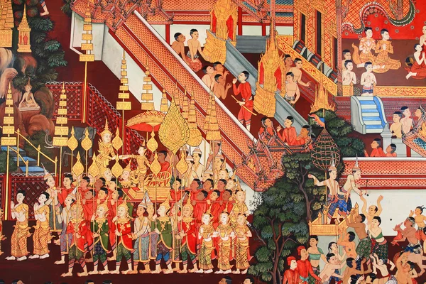 Buda hakkında hikaye ile geleneksel Tay tarzı sanat