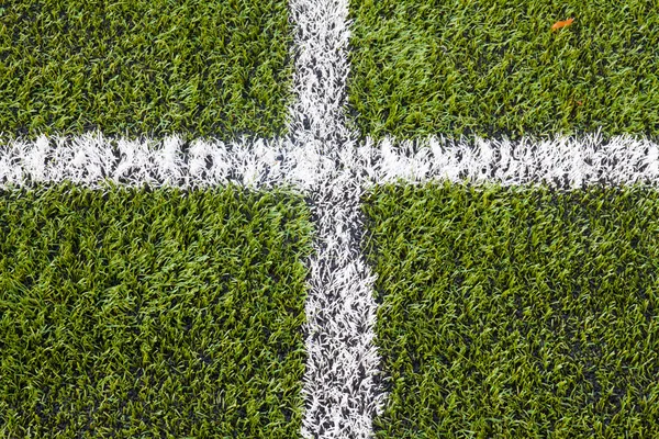 Voetbal veld gras — Stockfoto