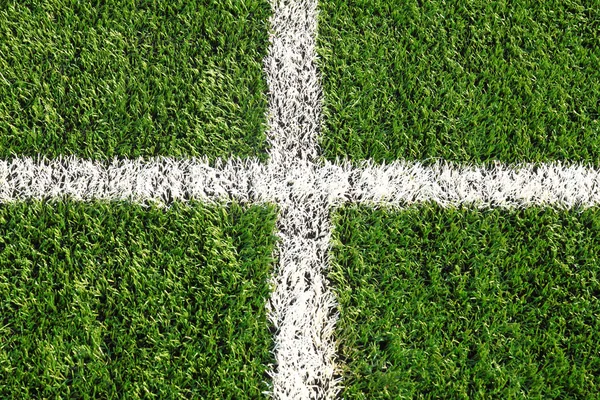 Voetbal veld gras — Stockfoto