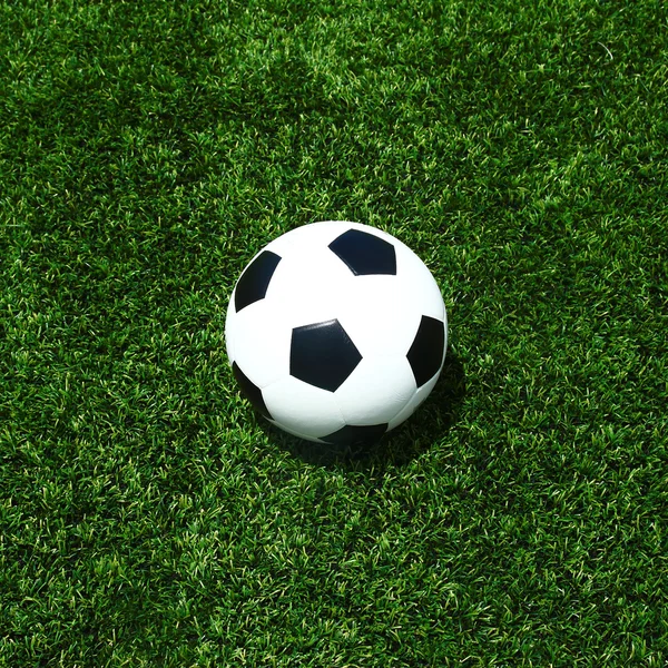 Futebol campo de futebol estádio grama linha bola fundo textura — Fotografia de Stock