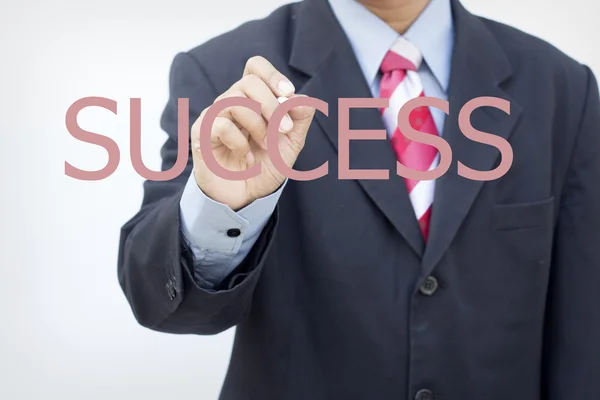 Hombre de negocios escribir concepto de éxito — Foto de Stock