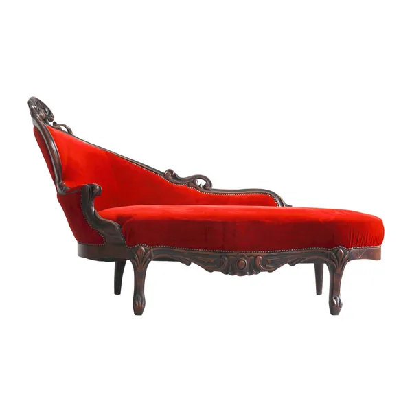 Luxueux canapé vintage rouge — Photo