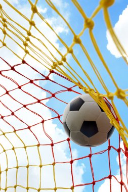 futbol futbol gol ile yeşil çim alan net