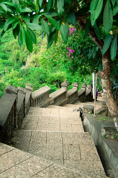 Escada para selva, Pura Uluwatu, Bali, Indonésia Imagem De Stock