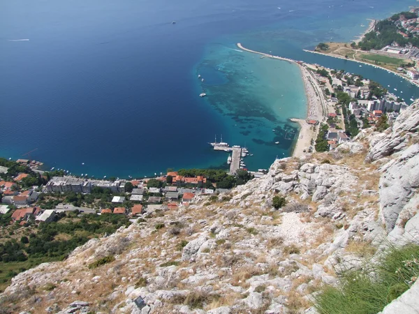 Costa em omis croatia — Fotografia de Stock