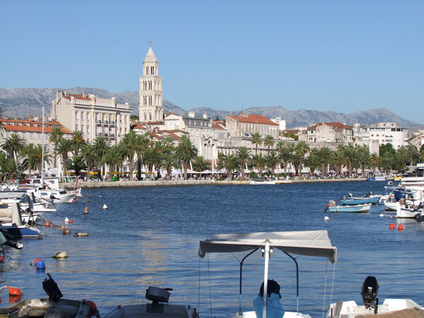 Split in croatia - riva and harbour