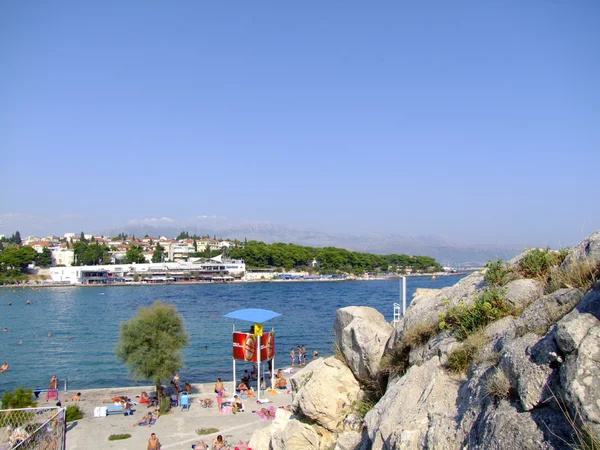 Pláž bacvice Split - Chorvatsko — Stock fotografie