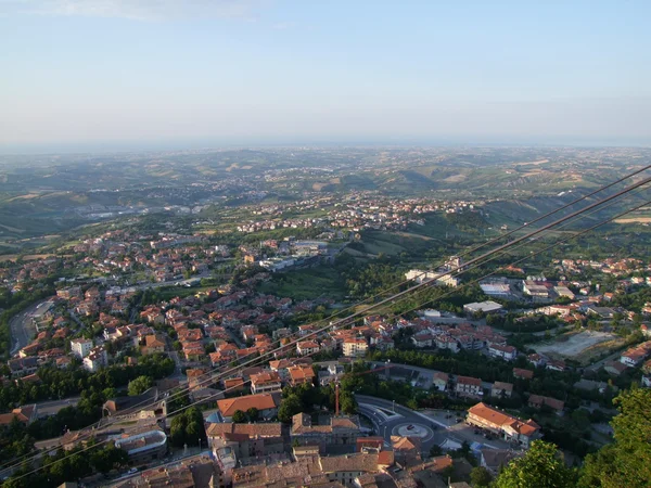 Vista de San Marino desde la cima del país — Foto de Stock