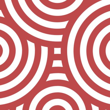 Kırmızı ve beyaz daireleri olan güzel soyut bir arka plan. Metin için yer, trend içeriği.