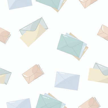 Post card and envelope set. Isolated hand-drawn postal cards and envelopes . Collection of love and friendship letter designs. Illustrations for print and web. Pattern