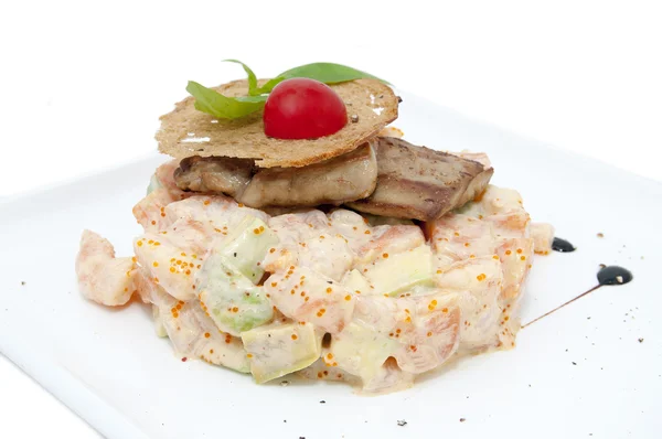 Salad and fish roe — Stock Photo, Image