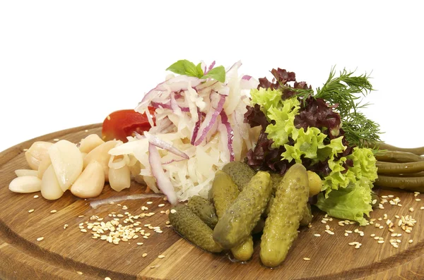 A plate of pickles — Stock Photo, Image