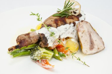 Rabbit meat and potatoes