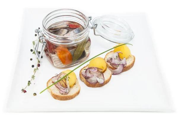 Pickled herring — Stockfoto