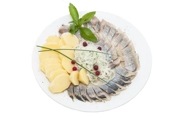 Herring and potatoes — Stock Photo, Image