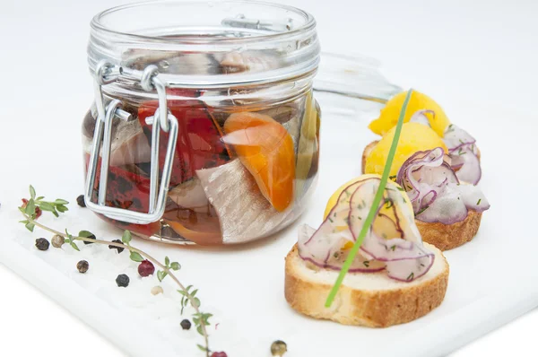 Pickled herring — Stockfoto