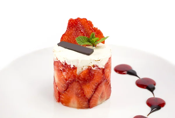 Strawberry Cream Dessert — Stockfoto