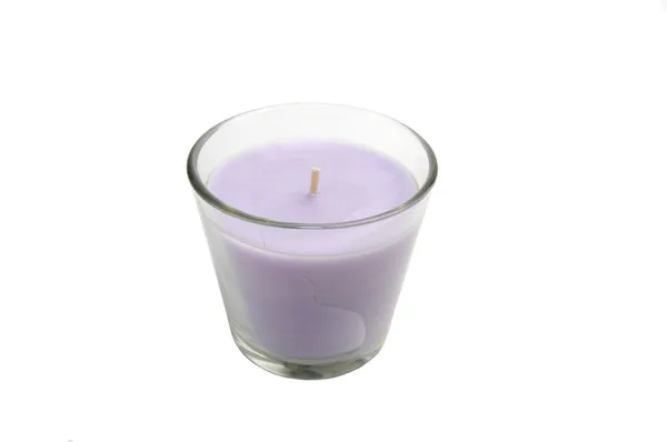 Scented candle in a glass beaker — Stock Photo, Image