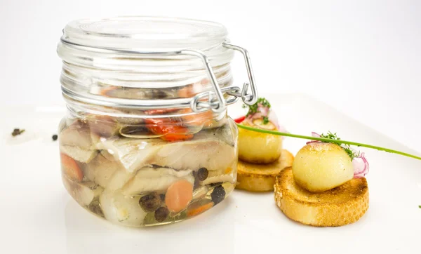 Pickled herring — Stockfoto