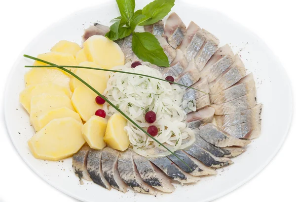 Herring and potatoes — Stock Photo, Image