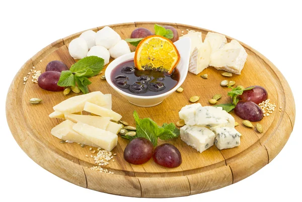 Un plato de queso — Foto de Stock