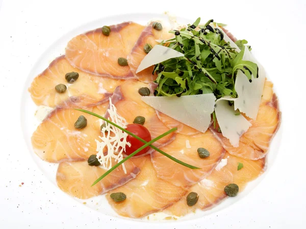 Carpaccio of salmon — Stock Photo, Image