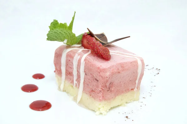 Stück Sahnetorte — Stockfoto