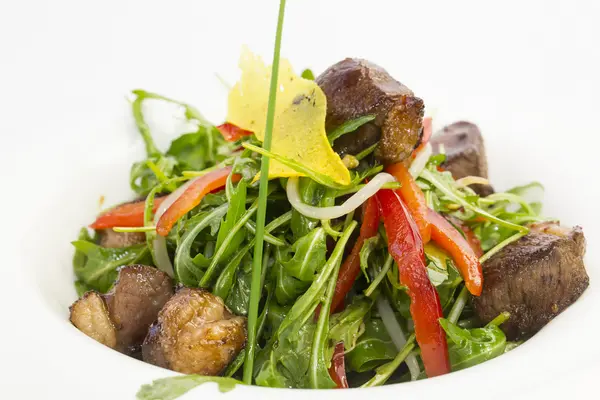 Duck with arugula — Stock Photo, Image