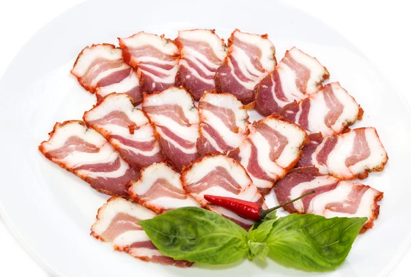 Bacon och paprika — Stockfoto