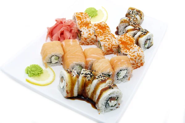 Sushi with vegetables — Stock Photo, Image