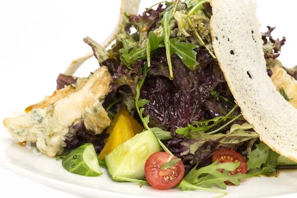 Salada de queijo de carne e verduras — Fotografia de Stock