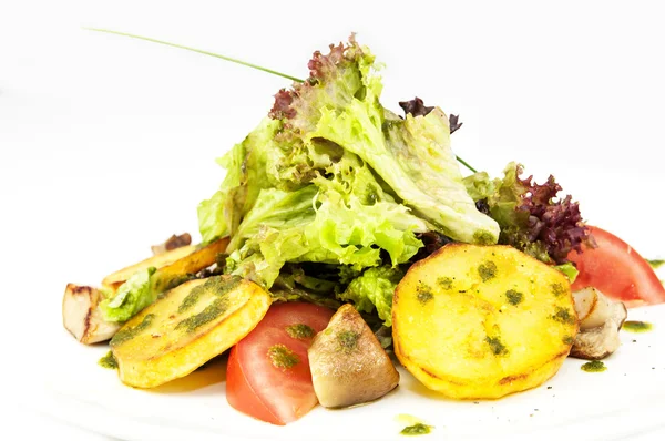 Salad of mushrooms and potatoes — Stock Photo, Image