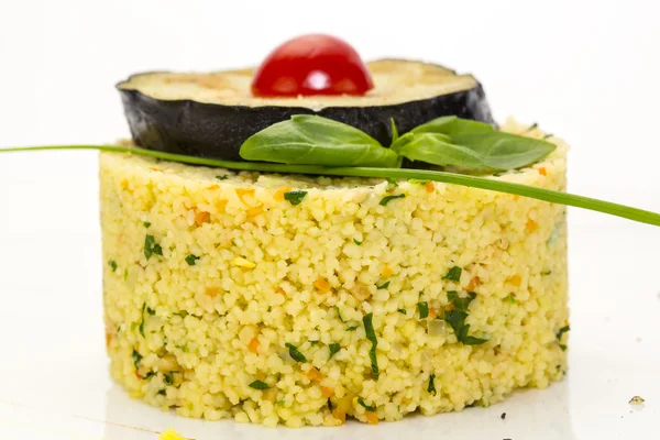 Patlıcan ile pirinç — Stok fotoğraf