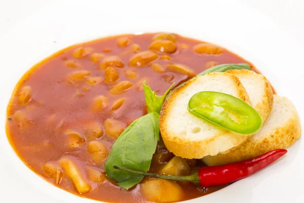 Soup with beans — Stock Photo, Image