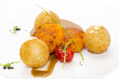 havuç hamburger ve Patates kroket