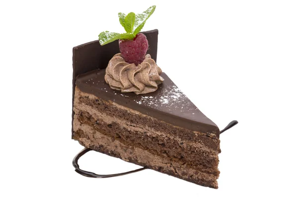 Chocolate cream cake — Stock Photo, Image