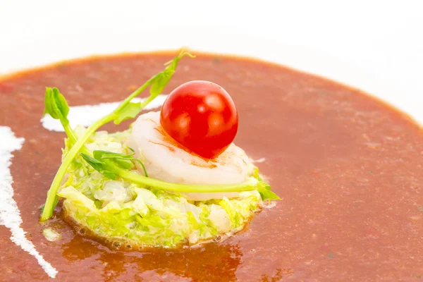 Ensalada con salsa roja — Foto de Stock