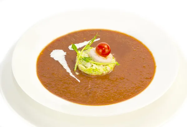 Salada com molho vermelho — Fotografia de Stock