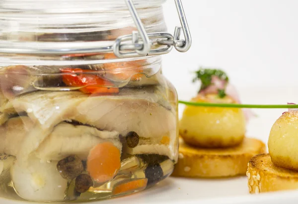 Pickled herring — Stockfoto