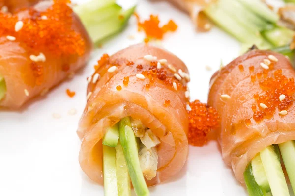 Fish rolls with herbs — Stock Photo, Image