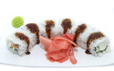Japon balık ve sebze ile rulo