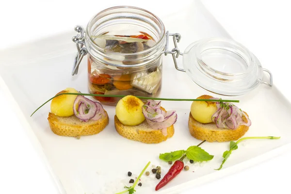 Pickled herring — Stockfoto