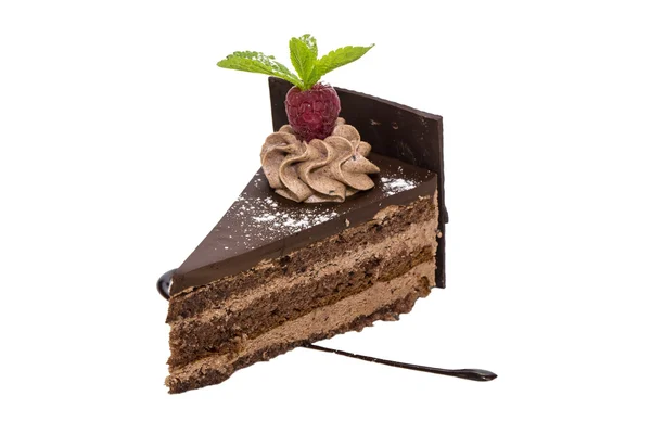 Choklad grädde tårta — Stockfoto