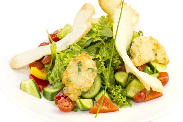 Salada de queijo de carne e verduras — Fotografia de Stock