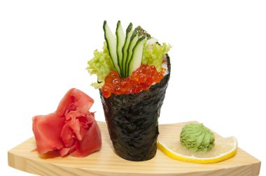 temaki somon havyar ile
