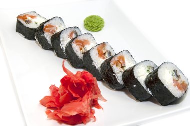Japon balık ve sebze ile rulo